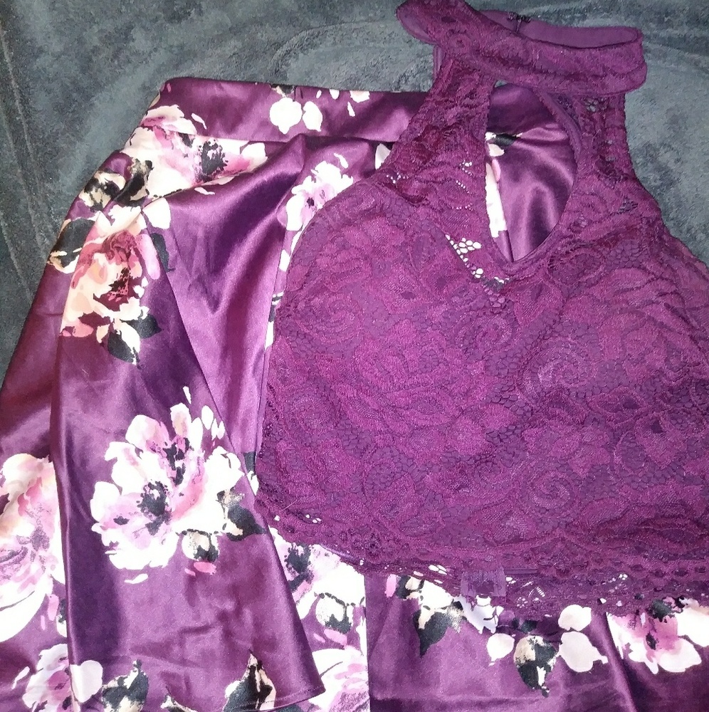 Two piece homecoming dress